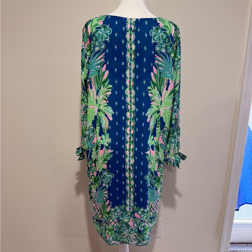Lilly Pulitzer Large Pamela Shift Dress in Macaw Blue Coconut - Picture 3 of 6